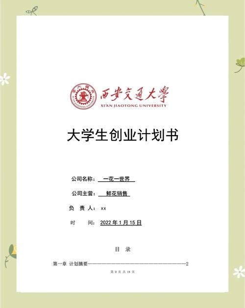 大学生创新创业项目计划书通用版插图