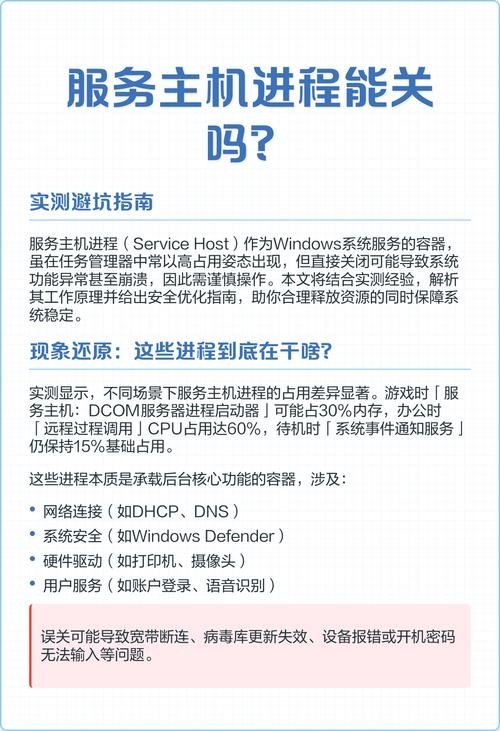 服务主机进程可关吗插图