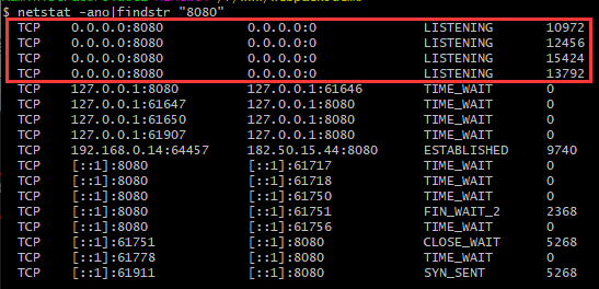 如何查看端口占用情况(Win)插图 如何查看端口占用情况(Win)插图