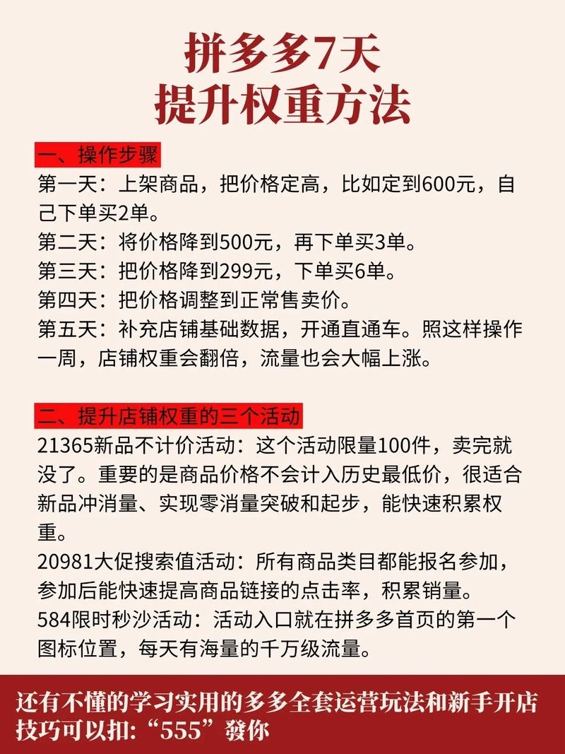 拼多多提升商品权重的方法与策略插图
