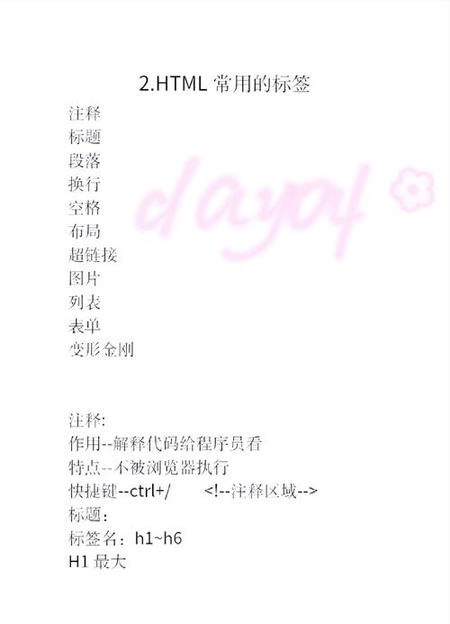 HTML标签用法详解插图