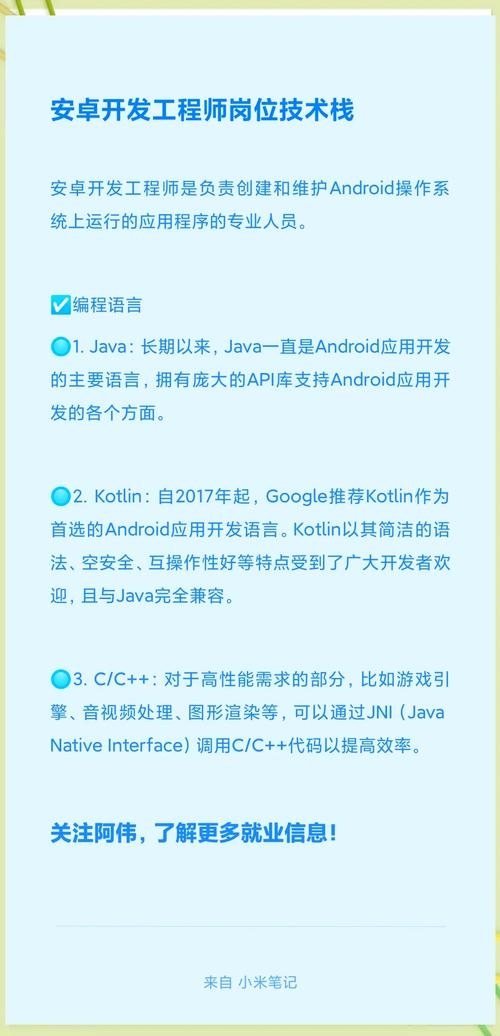 Android开发工程师需要学什么?插图 Android开发工程师需要学什么?插图