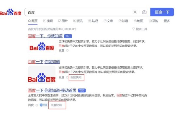 百度网页快照介绍-百挑一
