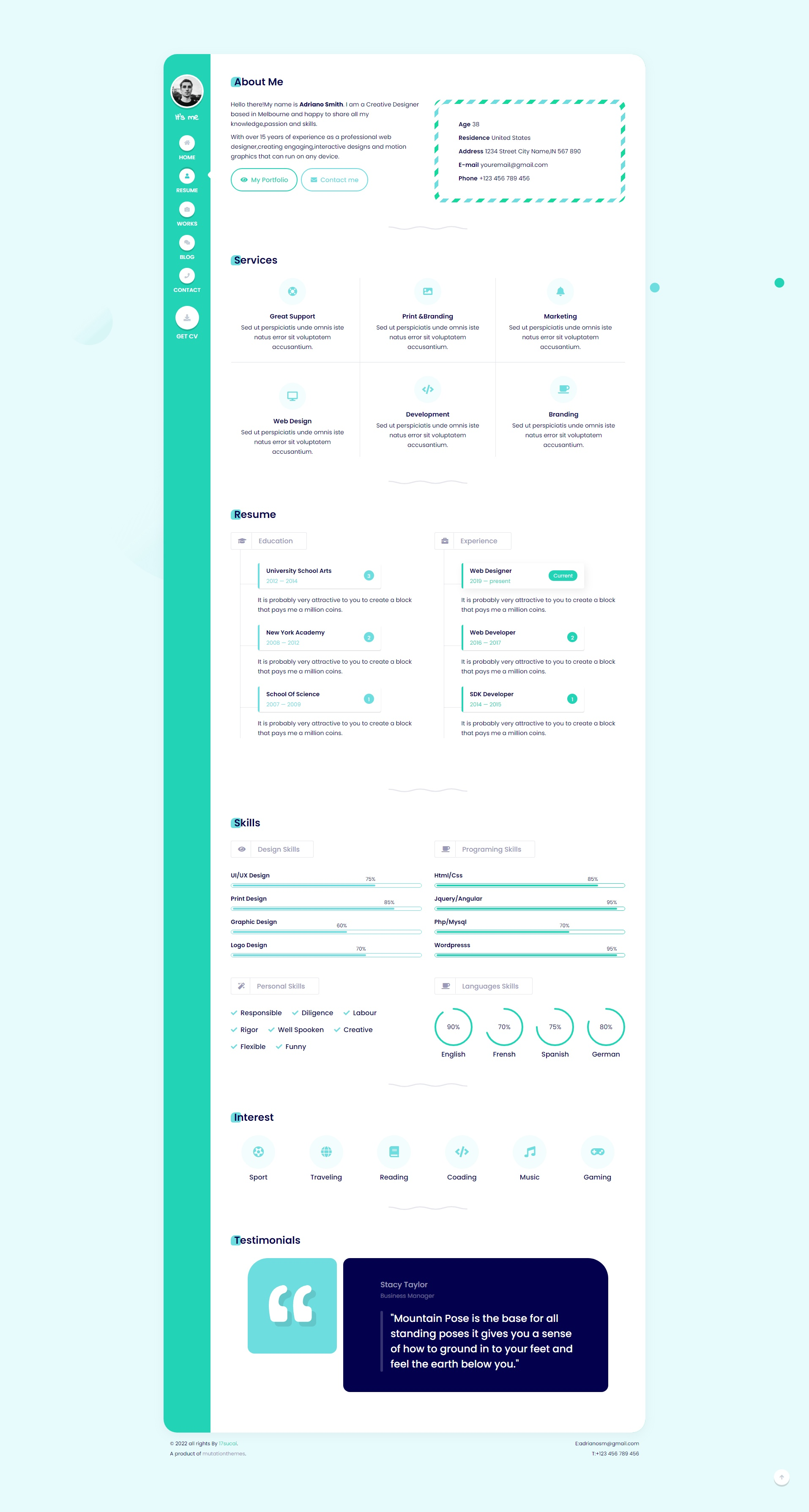简单个人主页网页设计代码详解插图