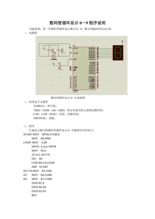 单片机数码管数字循环显示编程，从0到9的编码控制插图