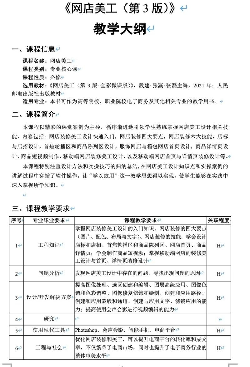 网页美工教学大纲插图