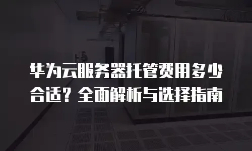 香港托管机房优势解析与选择指南插图