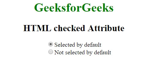 HTML中checked属性的作用插图 HTML中checked属性的作用插图