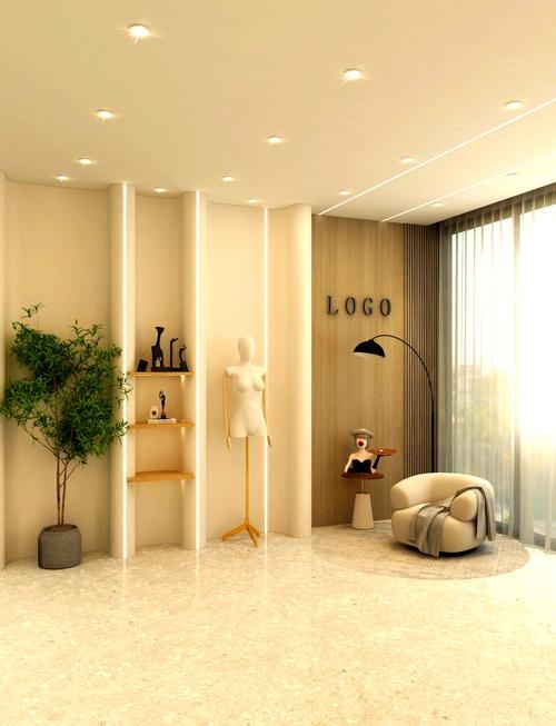 直播室装修效果图展示，清新北欧风格与细节装饰分析插图