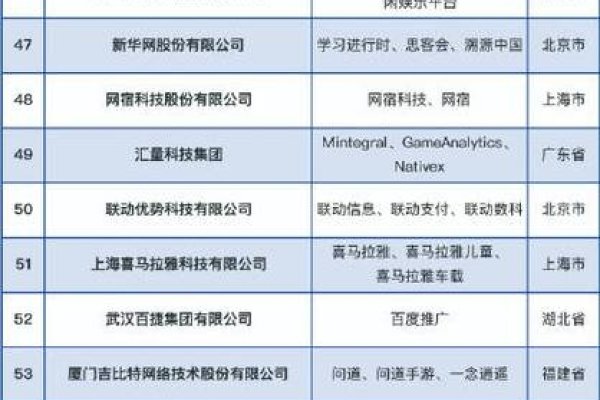 网龙网络公司的排名及其影响力-猫山树